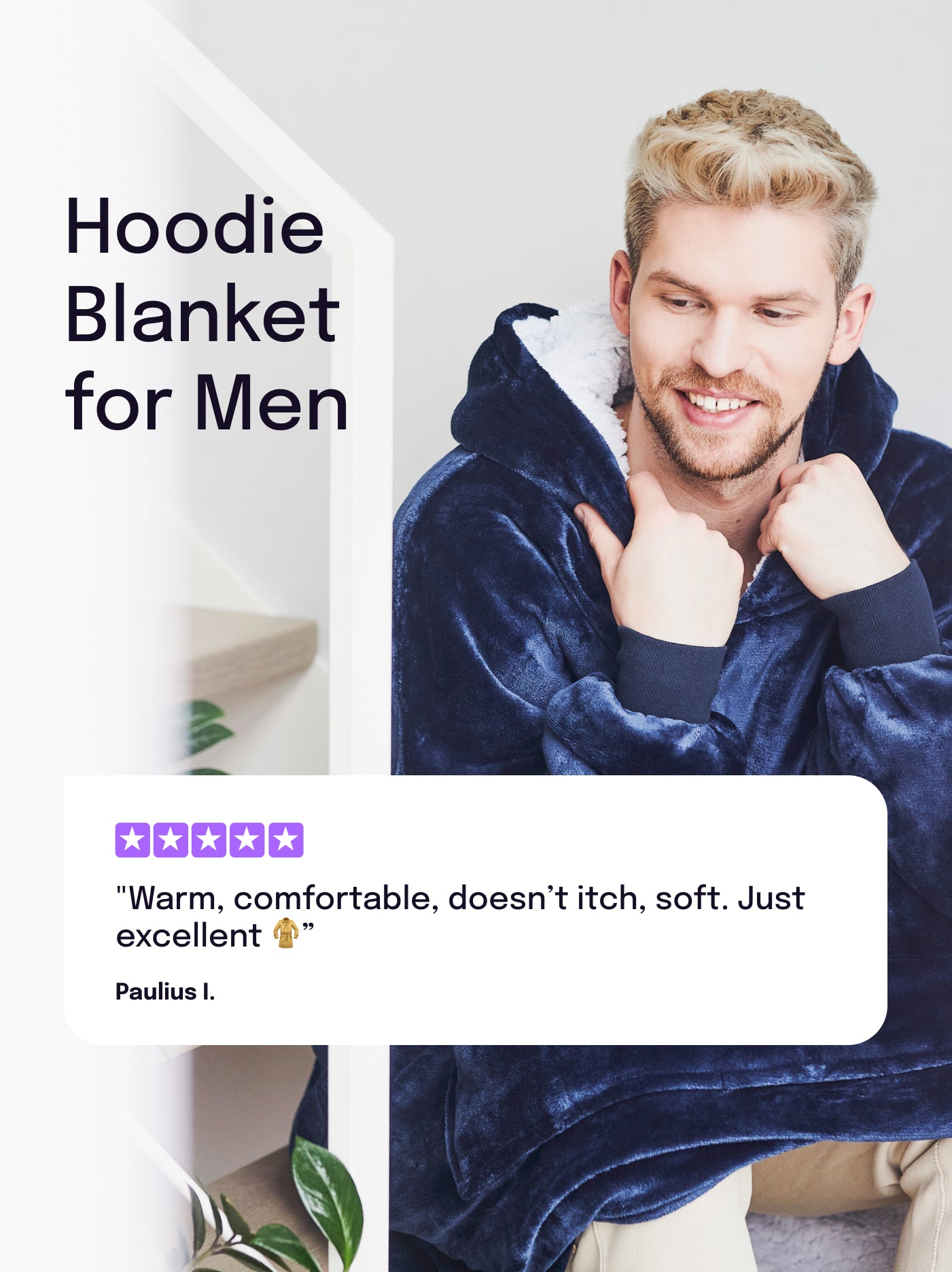 Šerpo megztinis pledas vyrams