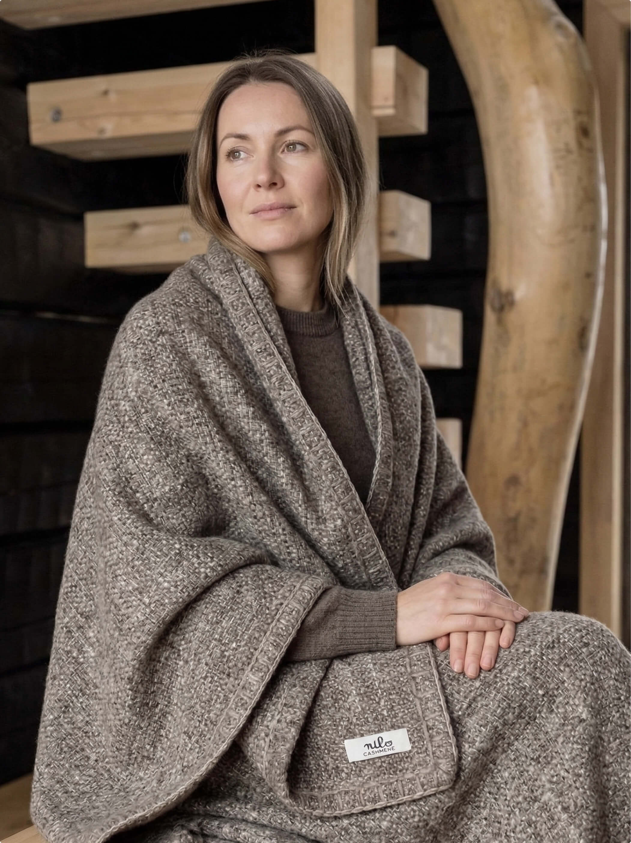 Barpak vilnos ir šilko pledas