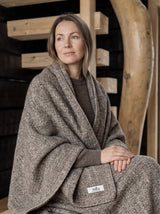 Barpak vilnos ir šilko pledas