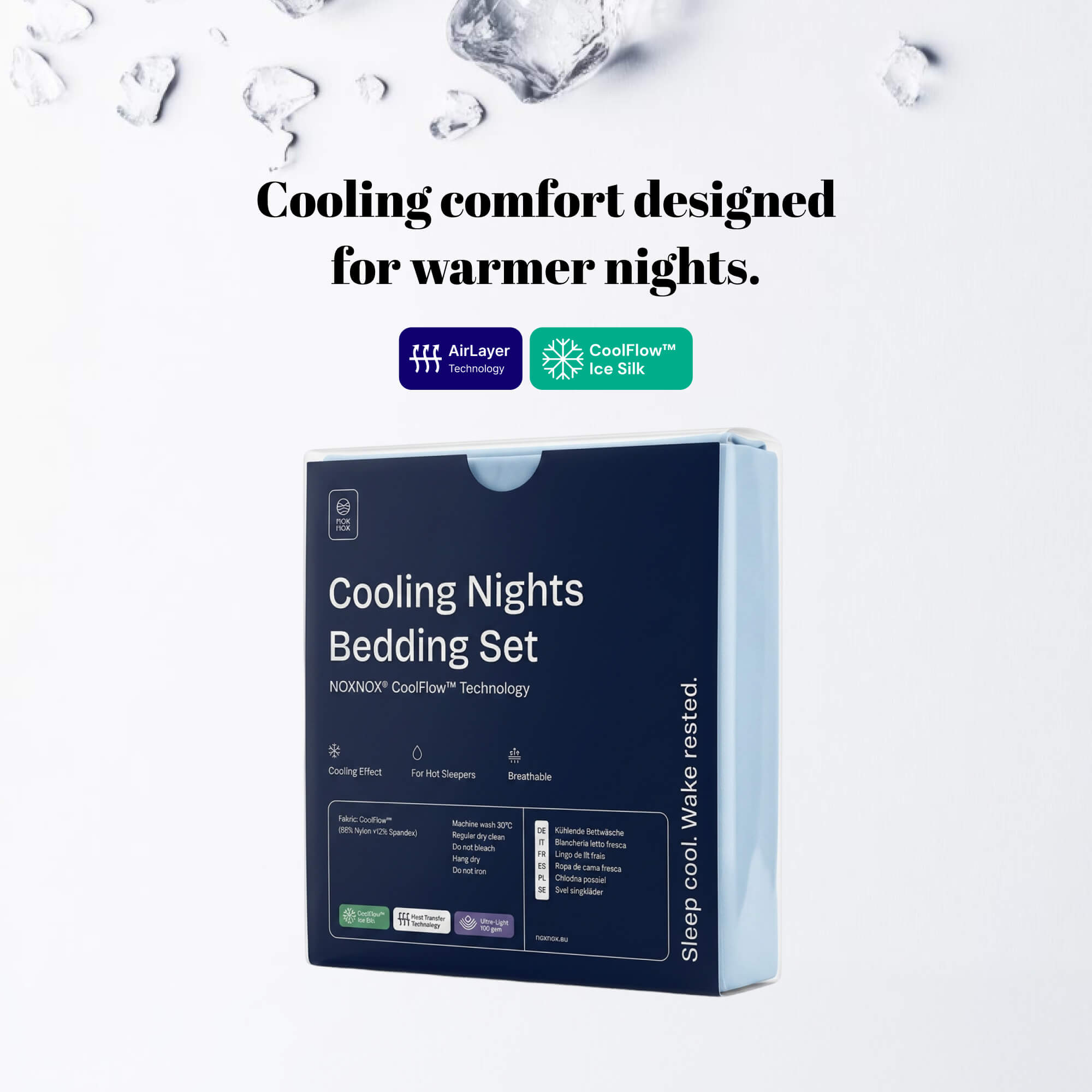 Vėsinantis patalynės komplektas NOXNOX® Cooling Nights