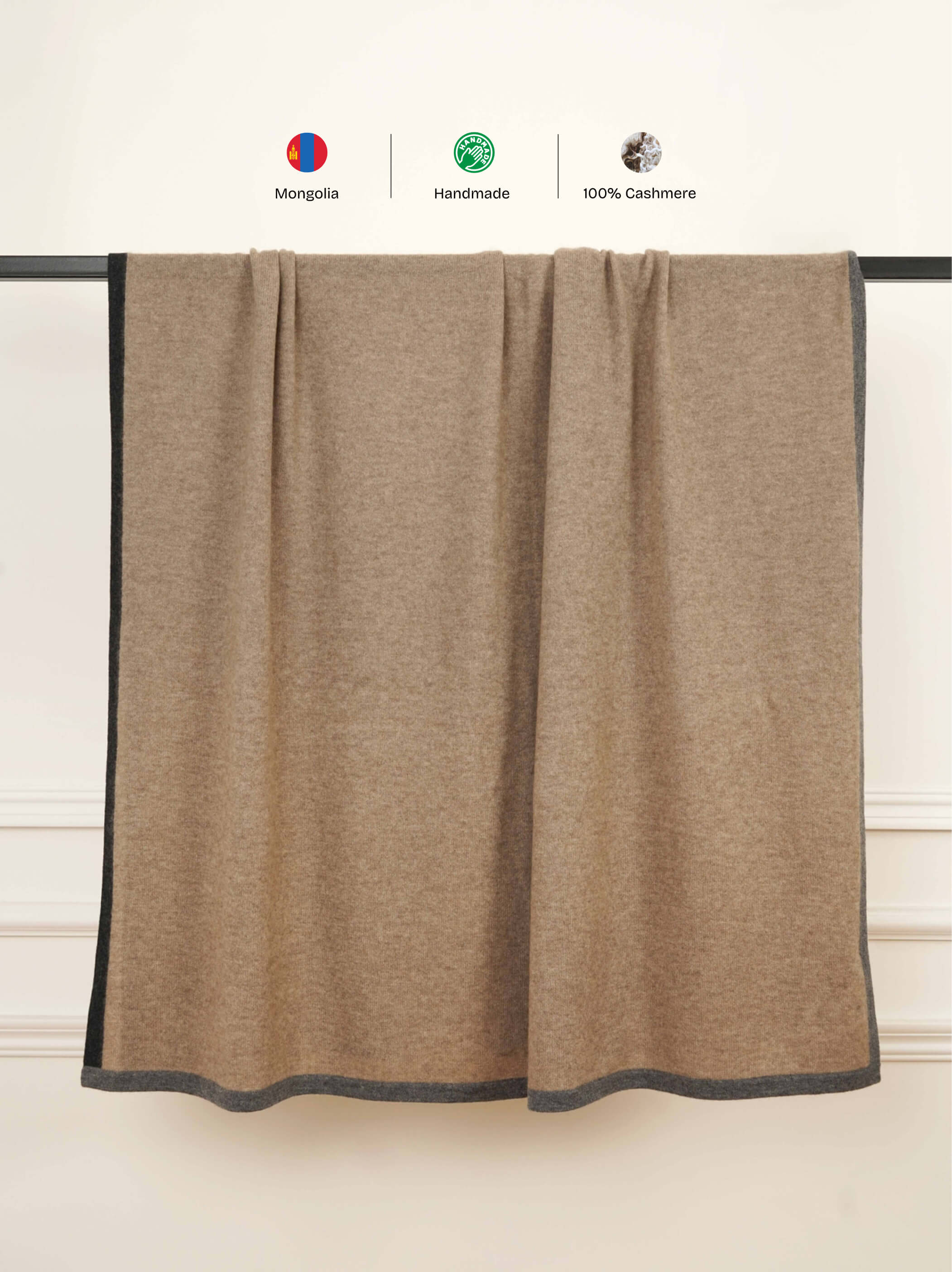 Mongoliško kašmyro pledas Light Khuree