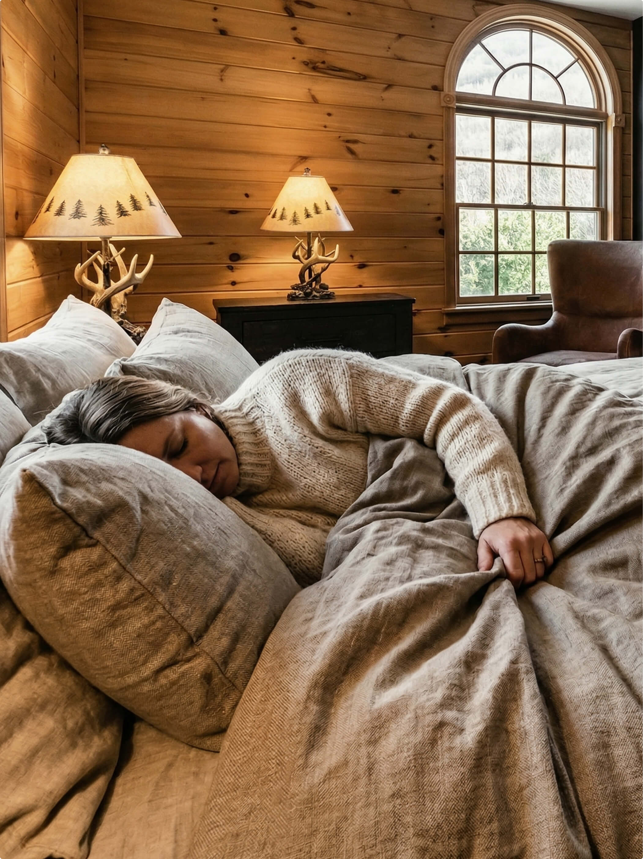 Lininis sunkios antklodės komplektas