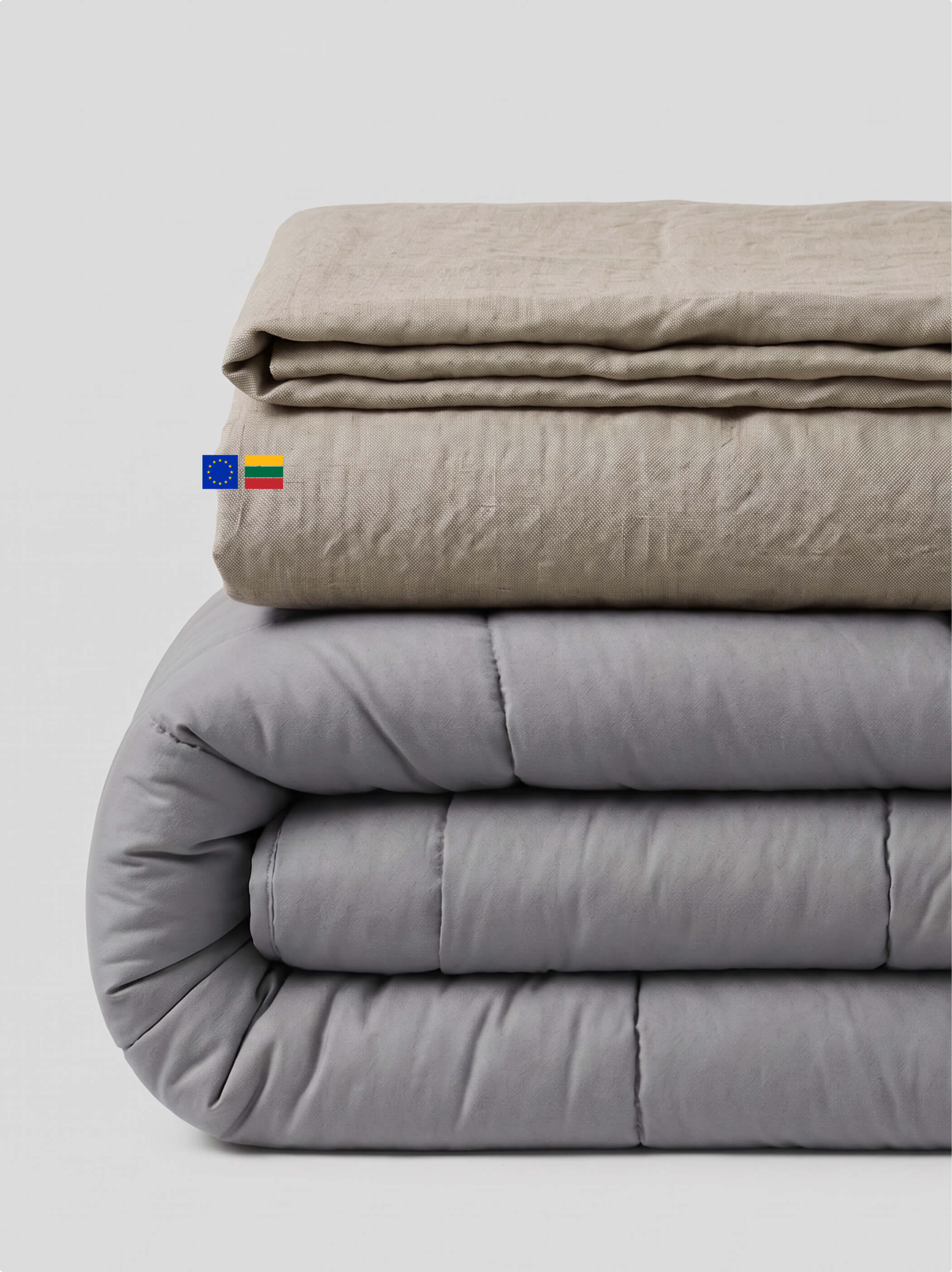 Lininis sunkios antklodės komplektas