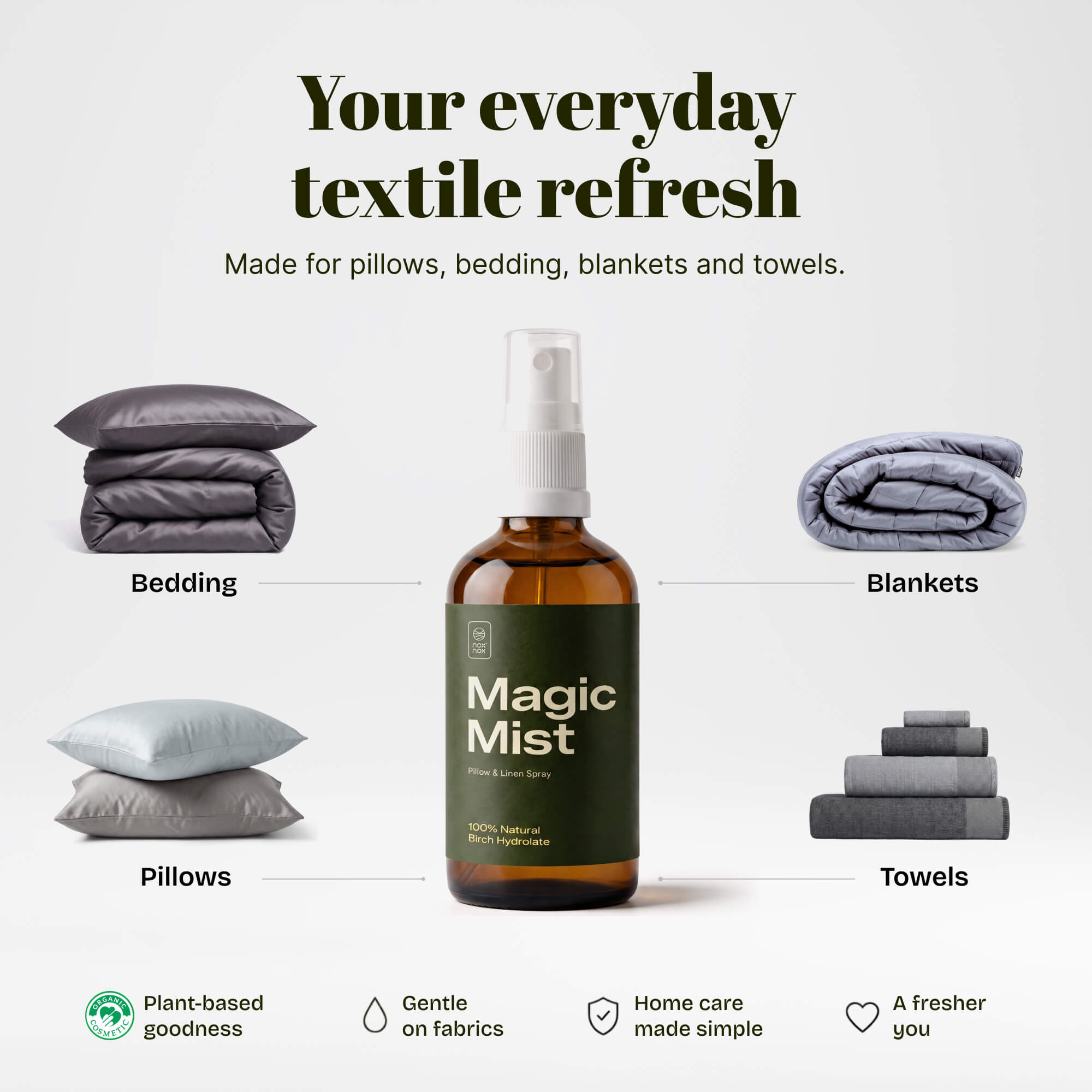 NOXNOX® Magic Mist – natūrali beržų dulksna tekstilei