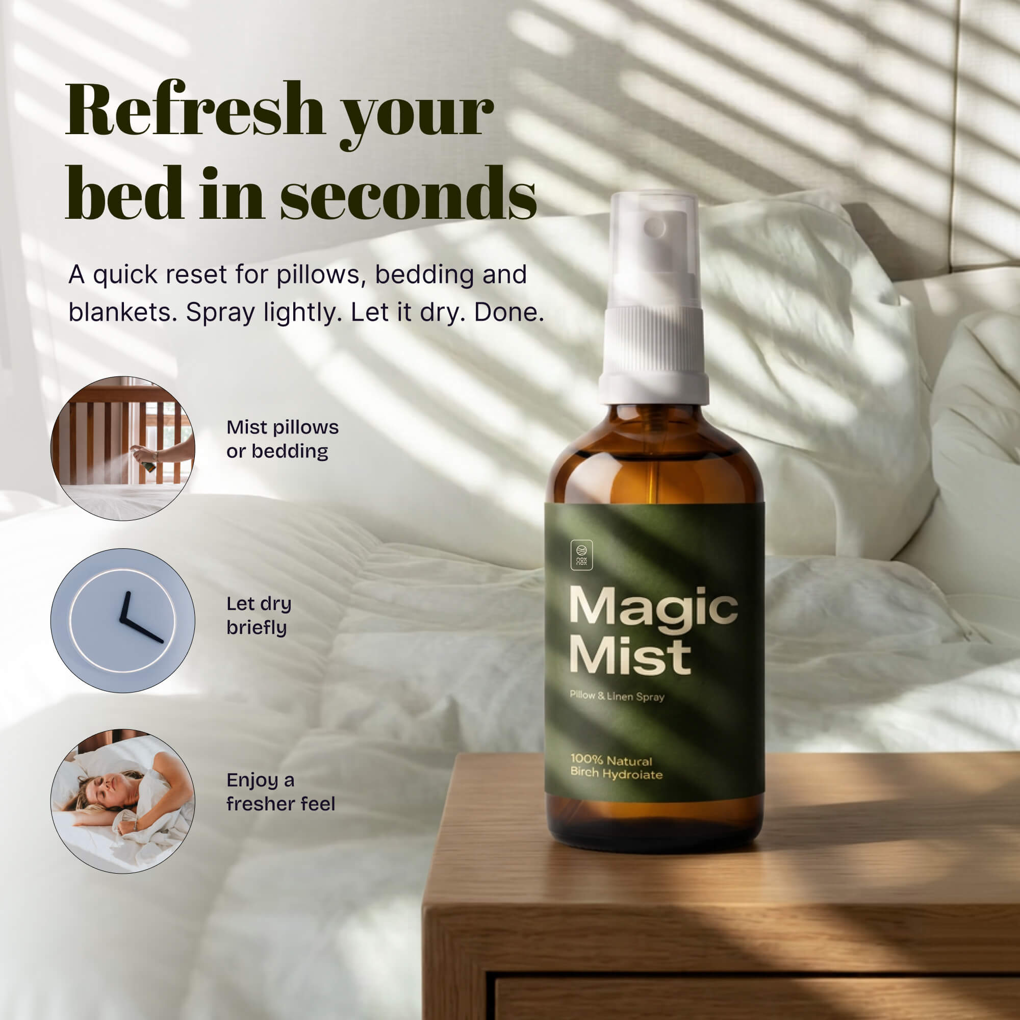 NOXNOX® Magic Mist – natūrali beržų dulksna tekstilei