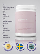 Grynas jūrinis kolagenas milteliais Swedish Collagen® PURE (300 g)