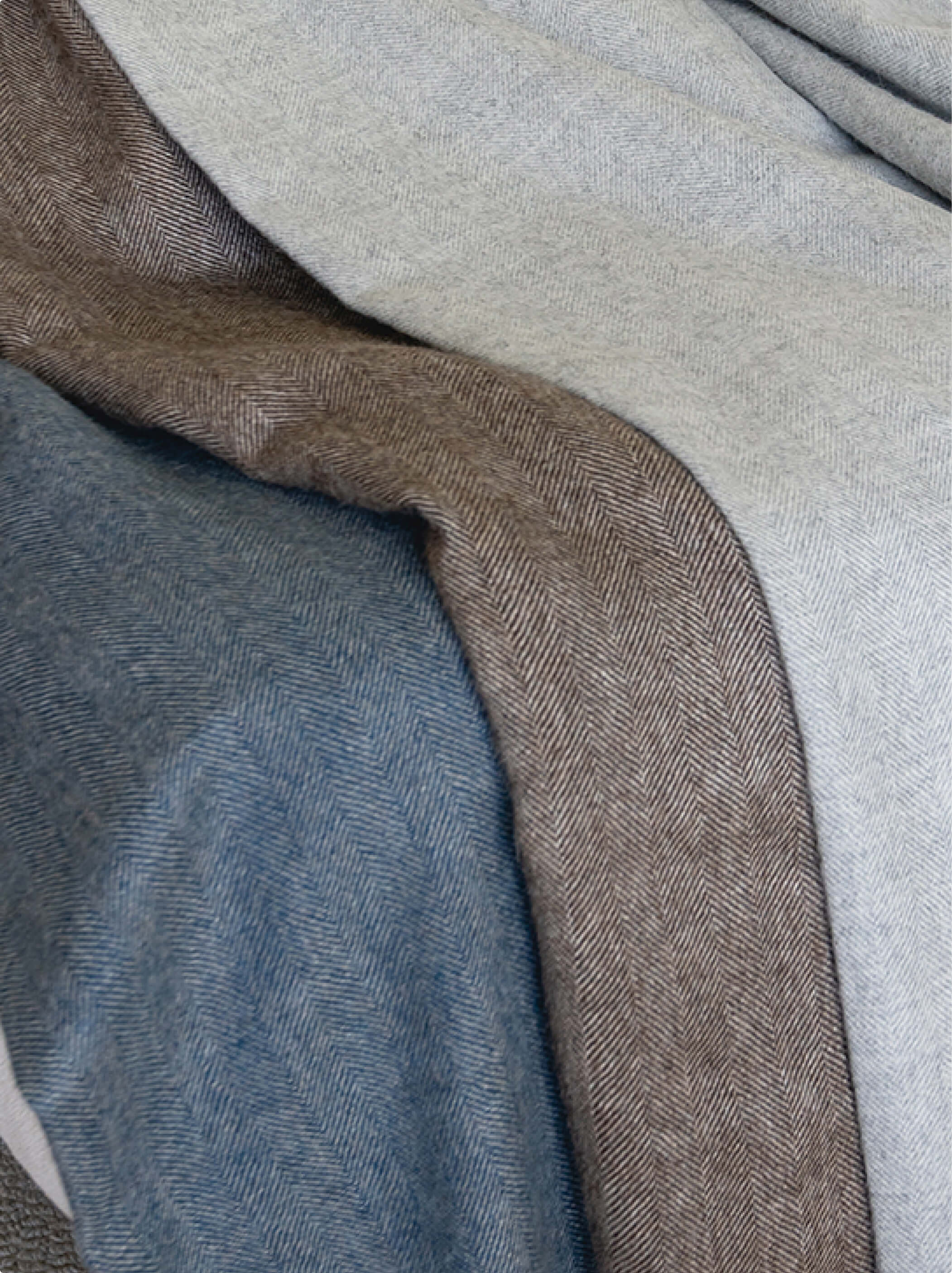 Alpakos pledas Herringbone Deep Blue