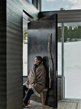 Alpakos pledas Herringbone Chocolate