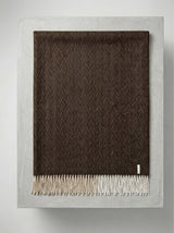 Alpakos pledas Herringbone Chocolate