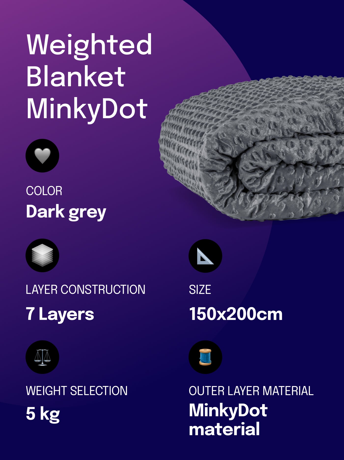 Sunki antklodė MinkyDot