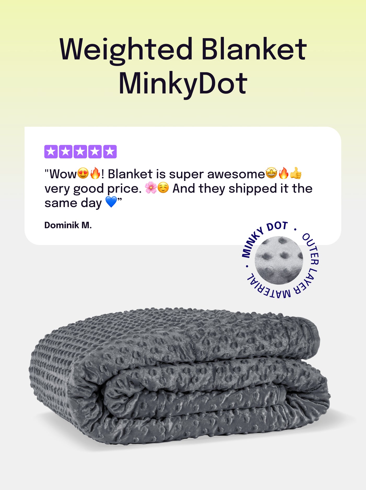 Sunki antklodė MinkyDot